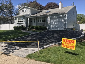 asphalt driveway syosset grey brick border granite city nicolock